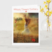 Gelukkige Zomerzonnewende Kaart (Gele Bloem)