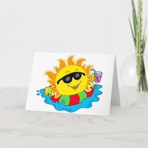 Gelukkige Zon in de Pool Kaart
