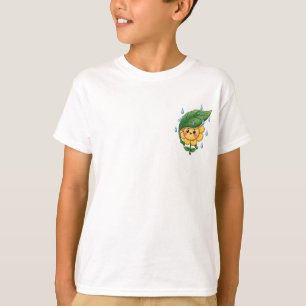 Gelukkige Zonnebloem Blad Paraplu Kinderen T-shirt