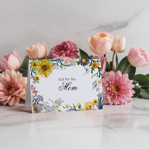 Gelukkige Zonnebloem en Lente Bloemen Kaart