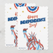 #GelukkigeOnafhankelijkheidsdag Uitnodiging (Voorkant / Achterkant)