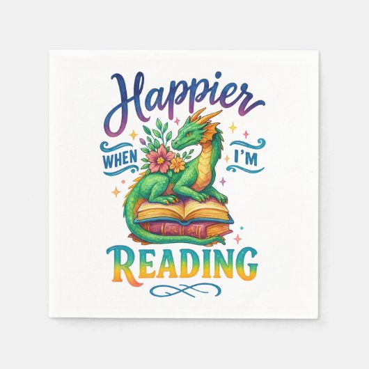 Gelukkiger als ik lees servet (Voorkant)