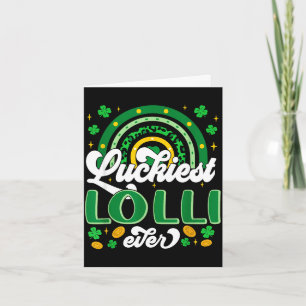 Gelukkigst lolli klavertjes geluksvogel St. Patric Kaart