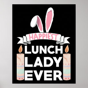 Gelukkigst Lunch Dame Ooit Pasen Poster