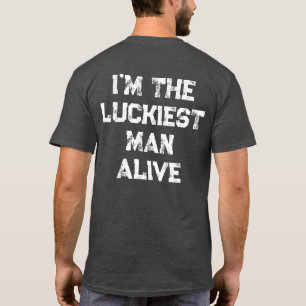 Gelukkigst Man Levend op De Planeet Vissen Quotes T-shirt