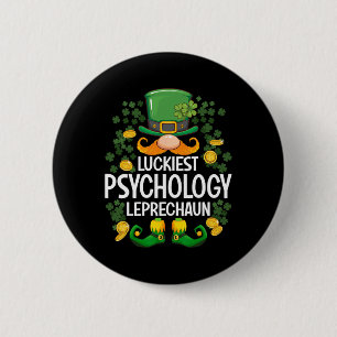 Gelukkigst Psychologie Leprechaun St Patricks Dag Ronde Button 5,7 Cm