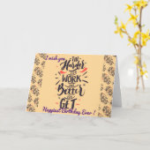 Gelukkigst Verjaardags Motivatiekaart Kaart (Gele Bloem)