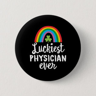 Gelukkigste arts ooit St. Patrick Day Shamrocks Ronde Button 5,7 Cm