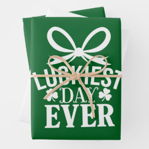 Gelukkigste Dag Ooit St. Patrick's Dag Iers Geluk  Inpakpapier Vel