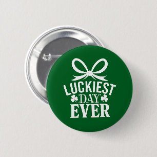 Gelukkigste Dag Ooit St. Patrick's Dag Iers Geluk Ronde Button 5,7 Cm