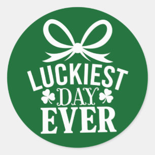 Gelukkigste Dag Ooit St. Patrick's Dag Iers Geluk Ronde Sticker
