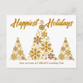 Gelukkigste Feestdagen Chic Gold Christmas Tree Co (Voorkant)