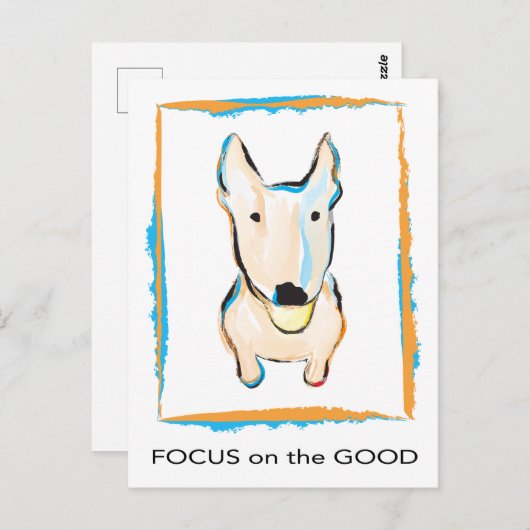 Gelukkigste hond ooit Engelse stier Terrier Briefkaart (Voorkant / Achterkant)