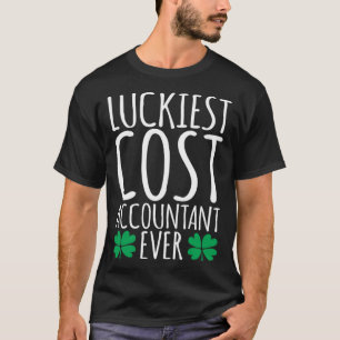 Gelukkigste kostenaccountant ooit St Patricks Day T-shirt