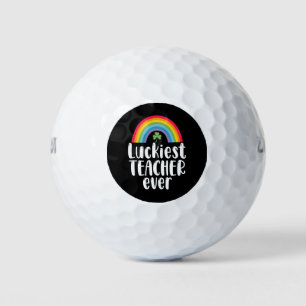 Gelukkigste leraar ooit schoolcadeau St. Patricksd Golfballen