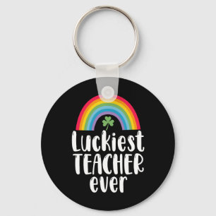 Gelukkigste leraar ooit schoolcadeau St. Patricksd Sleutelhanger