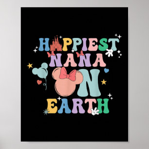 Gelukkigste Nana Op Aarde Groovy Mom Moederdag _1 Poster