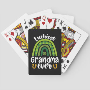 Gelukkigste oma ooit familie St Patrick's Day Pokerkaarten