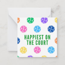 Gelukkigste op de Court Pickleball Notecard