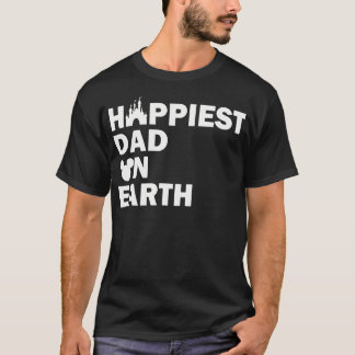 Gelukkigste vader op aarde Grappige papa papa gelu T-shirt