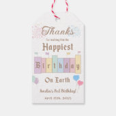 Gelukkigste verjaardag op aarde Magische verjaarda Cadeaulabel (Achterkant)