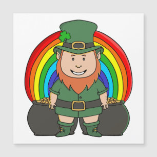 Geluks Leprechaun met Regenboog Pot met Goud