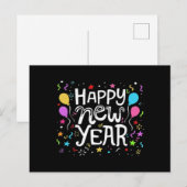 Geluks Nieuwjaarsvakantie Vuurwerk Feestelijke Cad Feestdagenkaart (Voorkant / Achterkant)