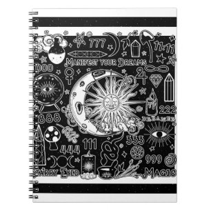 Geluks Numerologie Manifestatie Magie Zwart & Wit Notitieboek