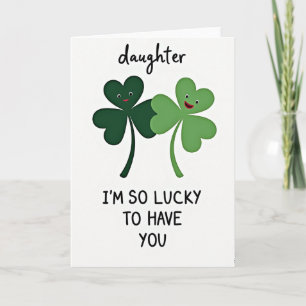 Geluks Shamrocks Dochterkaart Kaart