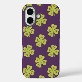 Geluks Vierbladige Klaver Patroon iPhone 16 Hoesje
