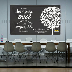 Geluksbanner met pensioen – Aangepaste naam afsche Spandoek