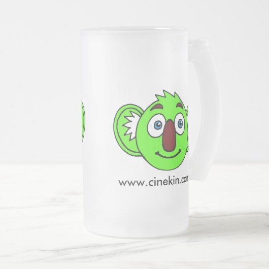 Geluksbasis-mok Matglas Bierpul (Voorkant rechts)