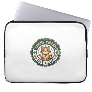 Geluksbrengende Kat POD Vector Kunst - Geluksbreng Laptop Sleeve