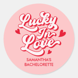 Geluksbruidspartij Favoriet Geschenk Bij Verliefdh Ronde Sticker