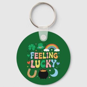 Geluksdag St. Patricks Dag Charme Ierse Shamrock Sleutelhanger