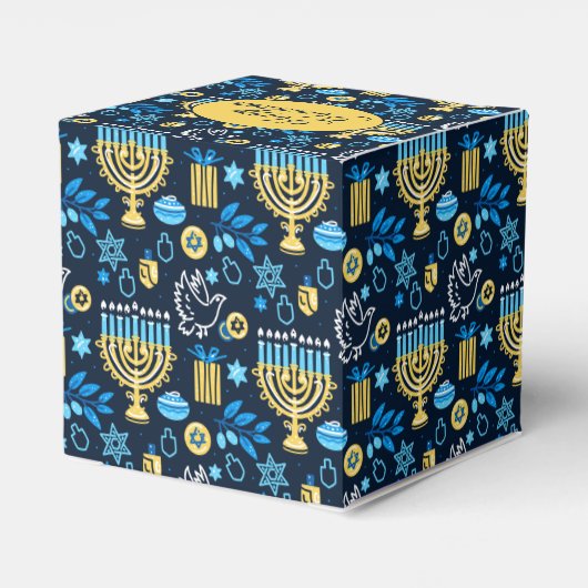 Geluksdoos voor Hanukkah Bedankdoosjes (Achterkant)