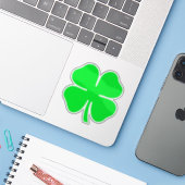 gelukshamrock sticker (Laptop met iPhone)
