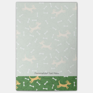 gelukshonden met botten achtergrond post-it® notes