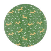 gelukshonden met botten achtergrond snijplank (Voorkant)