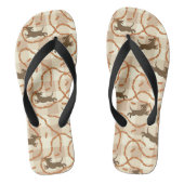 gelukshonden met worstjes teenslippers (Voetbed)