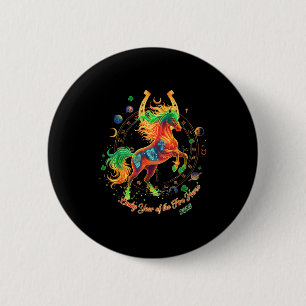 Geluksjaar van het vuurpaard 2026 St. Patrick's Da Ronde Button 5,7 Cm