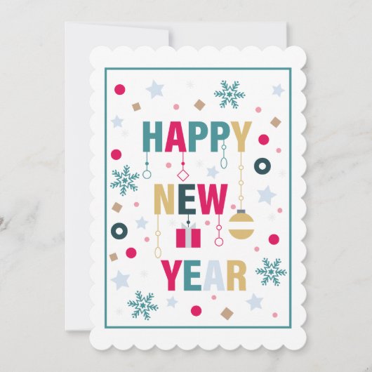 Geluksjaar viering feestdagenkaart (Voorkant)