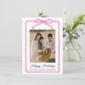 Gelukskaart met foto van Happy Holidays Arch Feestdagenkaart (Staand voorkant)