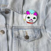 Gelukskat Maneki Neko Kitty Ronde Button 5,7 Cm (In situ)