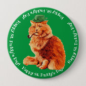 Geluksknopf voor St. Patrick's Dag met Katten Ronde Button 4,0 Cm (Voorkant)