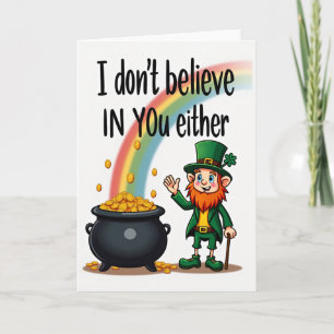 Gelukskoart Kaart met Wenkende Leprechaun