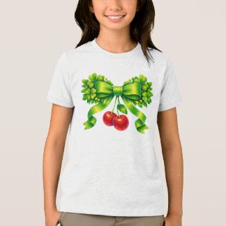 Gelukskoeklint met Kersen Groen Design Tri-Blend Shirt