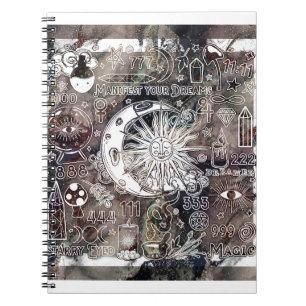Geluksnumerologie Manifestatie Magie Galaxy Grunge Notitieboek