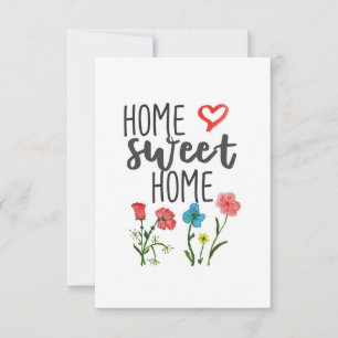 Geluksquote Thuis Zoete Thuis Bloemen Bedankkaart