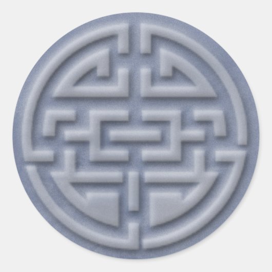 gelukssymbool ronde sticker (Voorkant)